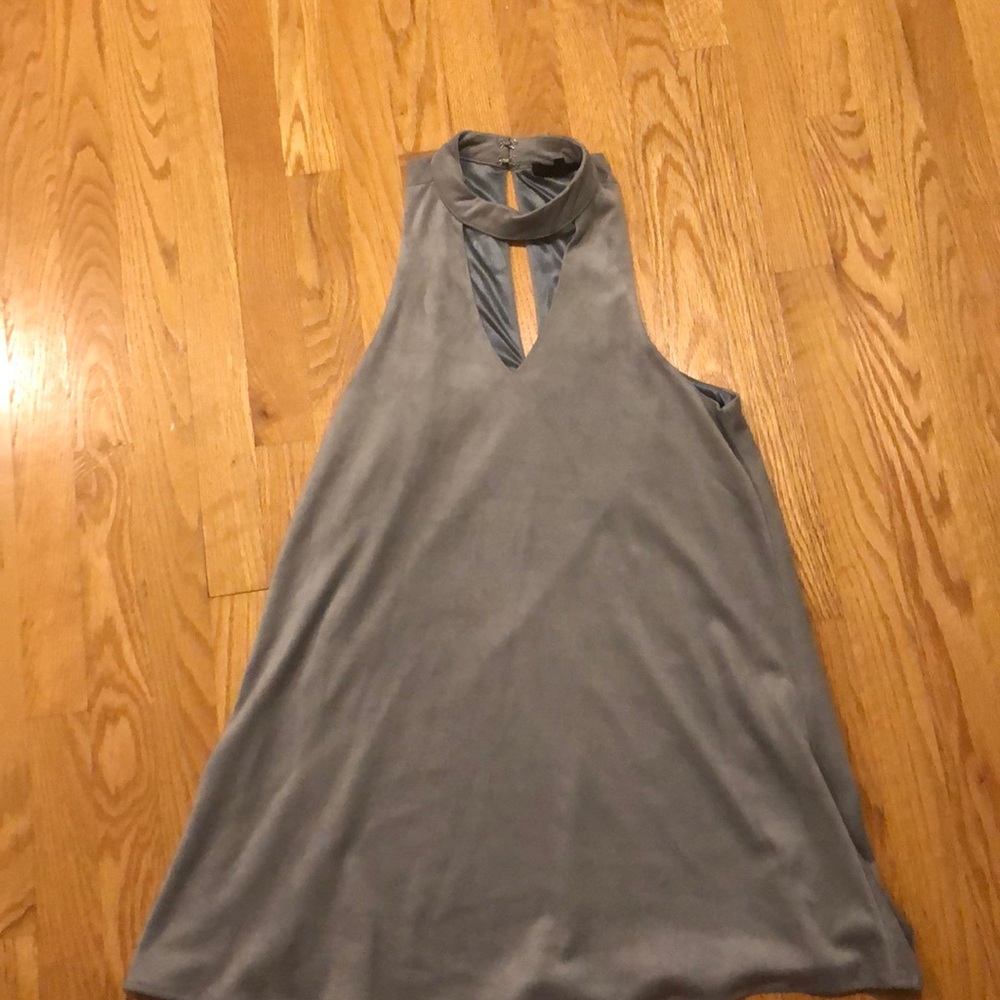 Grey key hole dress